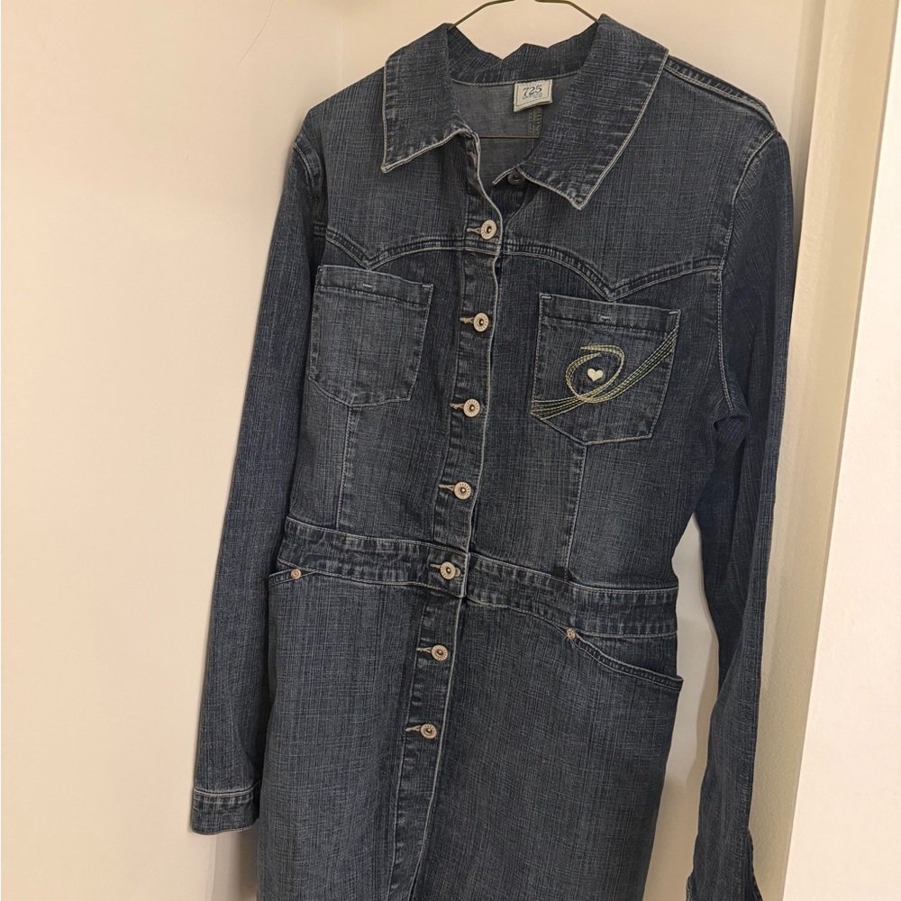 Vintage Women's Denim Button-Up Dress